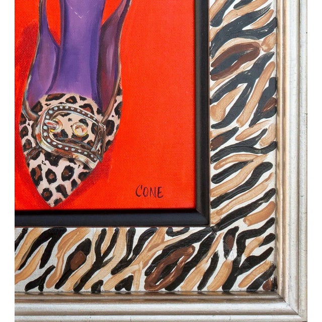 'Faux Leopard Marciano Pumps' by Marcia Park Cone, 2010; Italian Fashion Shoes For Sale - Image 4 of 7