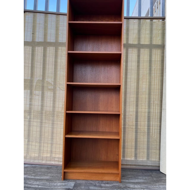 Wood Vintage Mid Century Modern Danish Teak Bookcase by Domino Mobler. Circa 1970s For Sale - Image 7 of 12