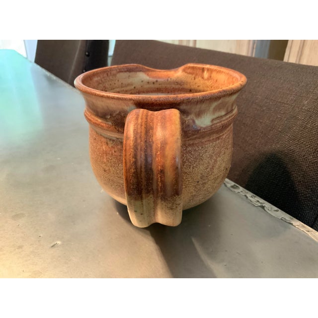 Rustic Vintage Chris Davis Medium Functional Pottery Pitcher For Sale - Image 3 of 10