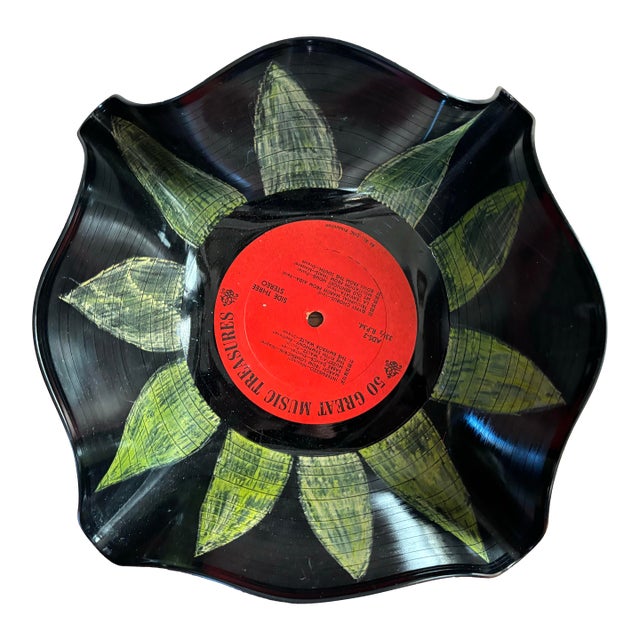 Pop Art Painted Record Bowl For Sale