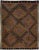 Brown and Green Modern Soumak Handmade Geometric Designed Wool Rug For Sale - Image 13 of 13