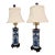 Late 19th Century Chinese Blue and White Small Porcelain Lamps - Pair For Sale