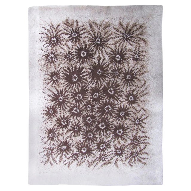 Vintage French Cogolin Hand Knotted Modern Rug For Sale