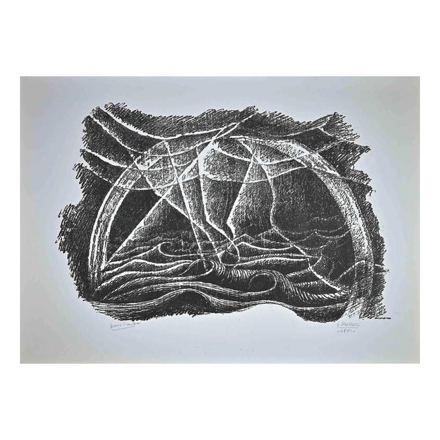 Gerardo Dottori, Composition, Original Lithograph, 1971 For Sale