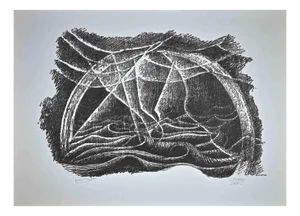 Gerardo Dottori, Composition, Original Lithograph, 1971