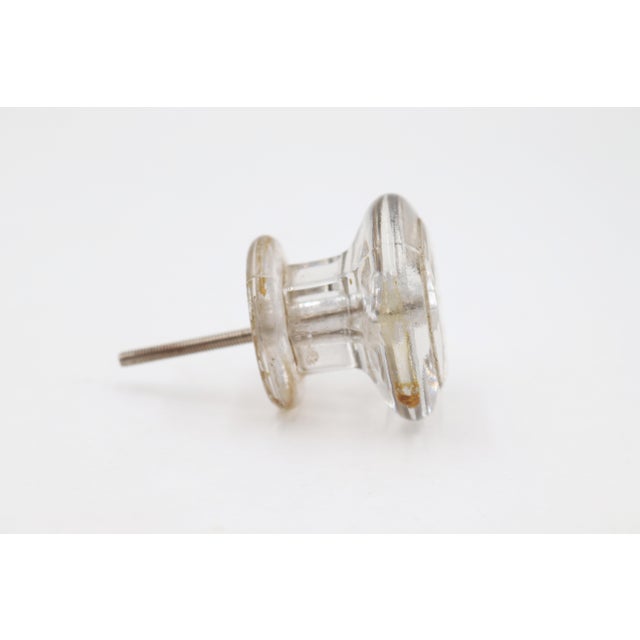 Mid 20th Century Vintage 2 In. Round Glass Cabinet Drawer Knob Set For Sale - Image 5 of 6