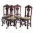 Portuguese, 20th century in carved chestnut wood, openwork central table, curved legs. Fabric seats. Dimensions: 110 x 50...
