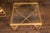 Wood Pair of French Midcentury Gilt Faux Bamboo Drinks Tables with Glass Tops For Sale - Image 7 of 12