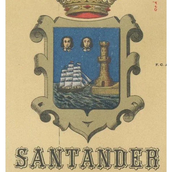 Maritime and Terrestrial Survey of Spanish Santander in 1901 For Sale - Image 6 of 7