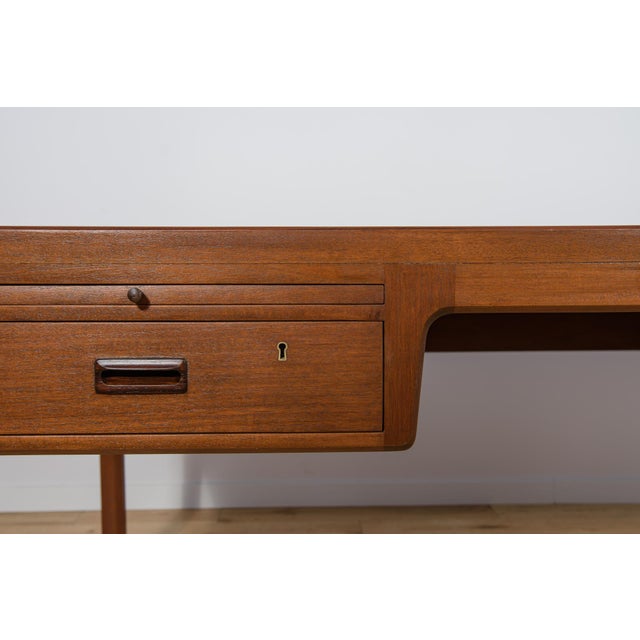 Mid-Century Teak Desk by Ejner Larsen & Aksel Bender Madsen for Willy Beck, Denmark, 1950s For Sale - Image 14 of 18