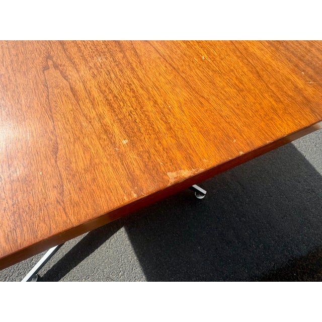 Brown Ward Bennett for Lehigh Walnut Cantilever Executive Desk For Sale - Image 8 of 13