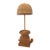 Mid 20th Century Coastal Wicker Turtle Table Floor Lamp For Sale