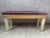 Very beautiful Louis XIV style bench in very good condition dating from the 80s. In patinated resin and seat in purple...