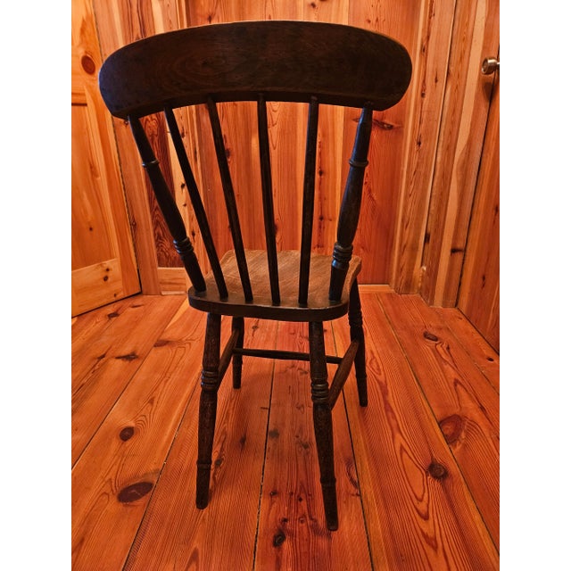 Late 19th Century Late 19th Century Antique English Elm Chair For Sale - Image 5 of 9