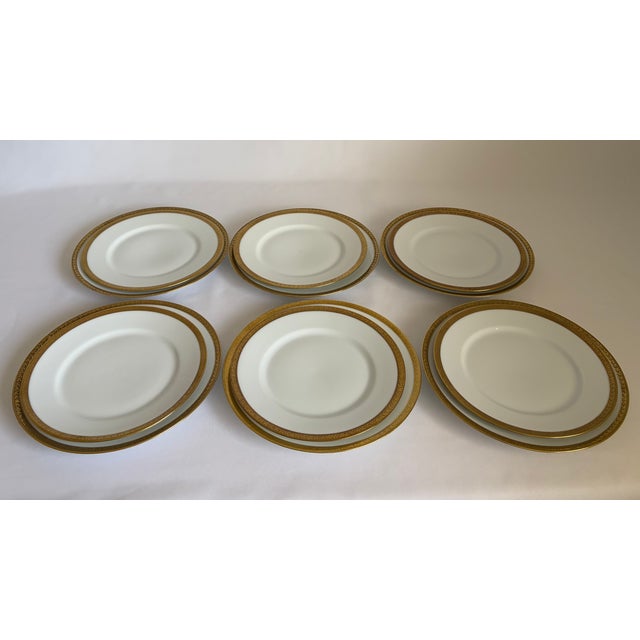 1920s Royal Bayreuth Gold-Encrusted Porcelain Dinner Service for Six For Sale - Image 10 of 16