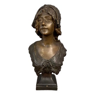 Gustave Van Vaerenbergh, Terracotta Bust, 1890s, Terracotta For Sale