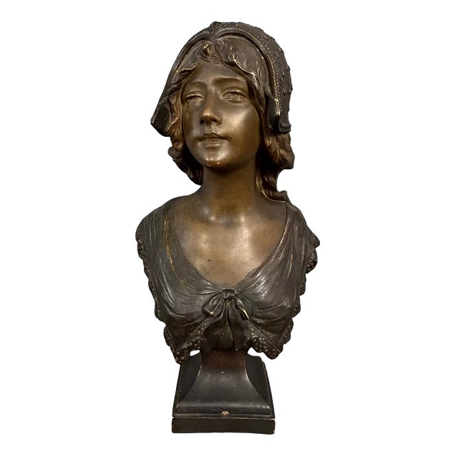 Gustave Van Vaerenbergh, Terracotta Bust, 1890s, Terracotta For Sale