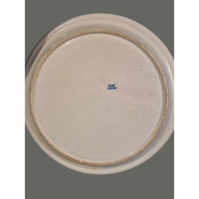 Blue Vintage Japanese Willow Divided Blue & White Plate For Sale - Image 8 of 9