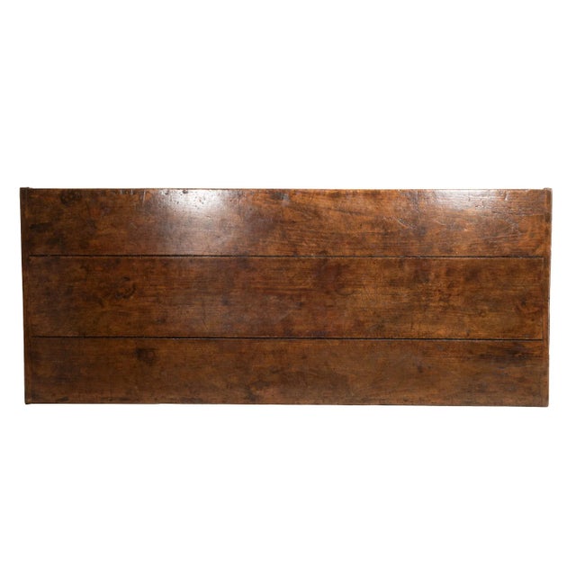 English Fruitwood Farm Table With Tapered Legs, Circa 1850. For Sale - Image 4 of 5