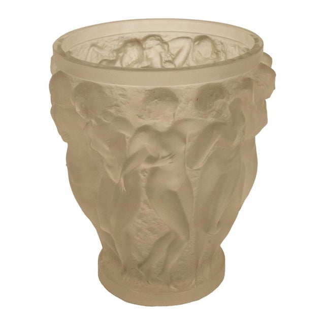 Rene Lalique Large Art Deco Opalescent Glass Crystal Vase Bacchantes Signed 1927 For Sale In Portland, OR - Image 6 of 18