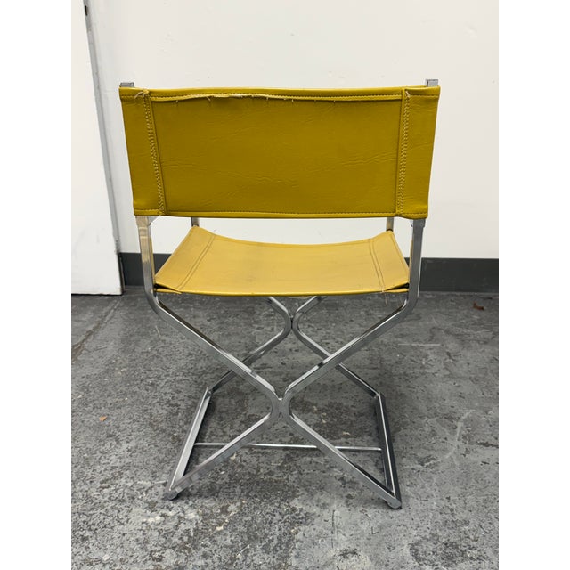 Late 20th Century Director Style Yellow Armchair, Vintage For Sale - Image 5 of 12