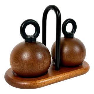 Ball Boy Salt and Pepper Mills by Richard Nissen and Carsten Jørgensen for Bodum, Denmark, 1980s, Set of 3 For Sale