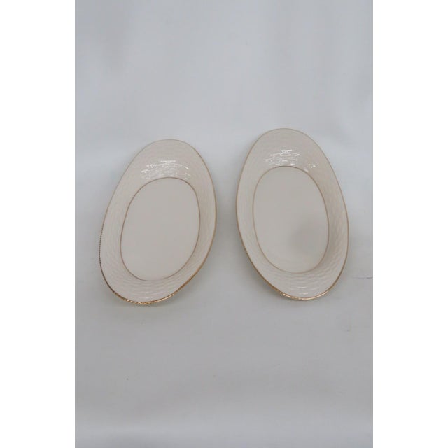 This beautiful Pair of 2 Serving Platters are made of porcelain / fine china. Both pieces are stamped on the bottom as...