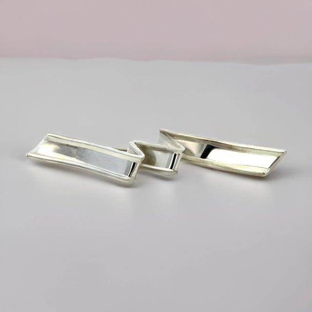 Tiffany and Co. Tiffany & Co Estate Wave Brooch Sterling Silver For Sale - Image 4 of 12