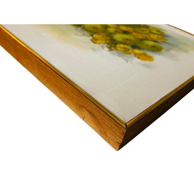 Signed Dorothy Malan Original Floral Still Life Paintings – Matched Pair | Michigan Artist | Vintage Impressionist Artwork | Gold & Wood Frames For Sale - Image 10 of 12