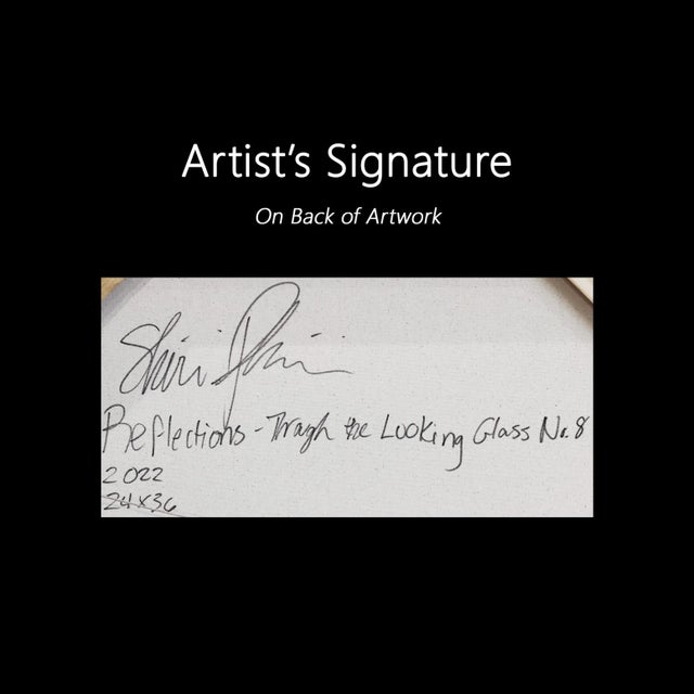 Geometric Colorful Painting "Reflections Through the Looking Glass No. 8" Original Artwork by Shiri Phillips For Sale - Image 9 of 9