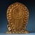 Late 20th Century Gilt Painted Bronze Manjushri Bodhisattva Sculpture Seated on Lion For Sale - Image 4 of 9