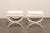 Wood Mid 20th Century French Pair Curule Stools W/ Pillow Top Seat For Sale - Image 7 of 11