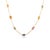 Modern 18k Yellow Gold 4.73 Carat Natural Multi-Color Sapphire Bezel Station Necklace For Sale - Image 3 of 13