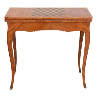 Louis XV–Period Game Table in Rosewood Marquetry, France, 18th Century For Sale