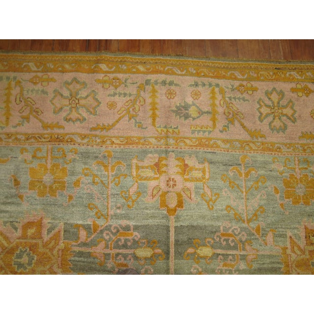 Antique Turkish Oushak Decorative Rug For Sale - Image 17 of 18