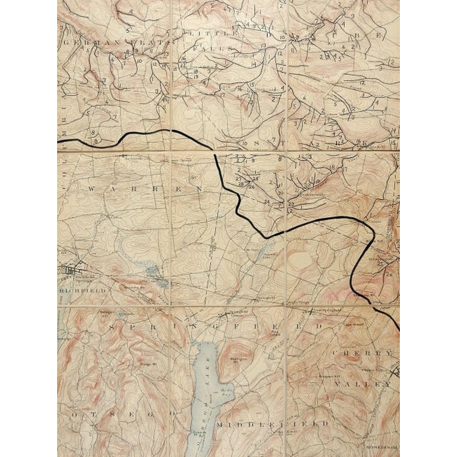 Richfield Springs New York 1902 Us Geological Survey Folding Map For Sale In Seattle - Image 6 of 6