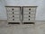 This is a very unique set of 4 drawer Gustavian style Nightstands. it was restored and repainted with Milk Paints "Oyster...