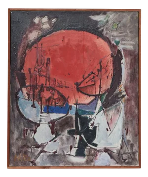 Mogens Balle Untitled, 1960s, Oil on Canvas, Framed