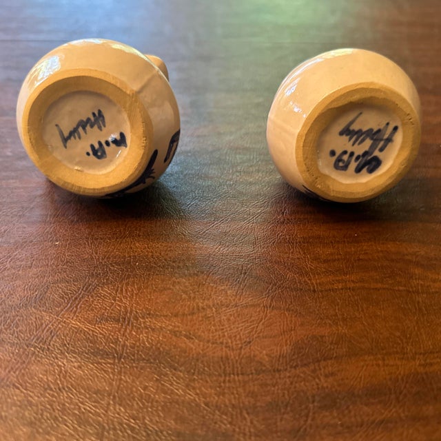 1970s 1970s. Hadley Pottery Mini Sugar & Creamer- 2 Pieces For Sale - Image 5 of 10