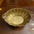 Large Gold Scalloped Bowl With Rams Heads For Sale - Image 4 of 7