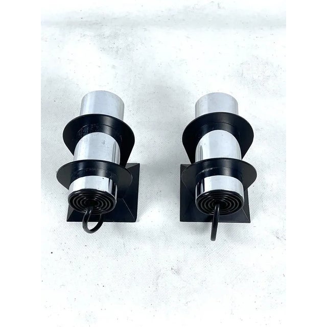 Mid-Century Modern Italian Elbow Wall Lamps, 1970s, Set of 2 For Sale - Image 3 of 9