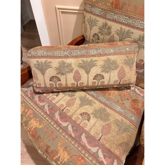 Fairfield Camel and Palm Tapestry Chair For Sale - Image 10 of 10