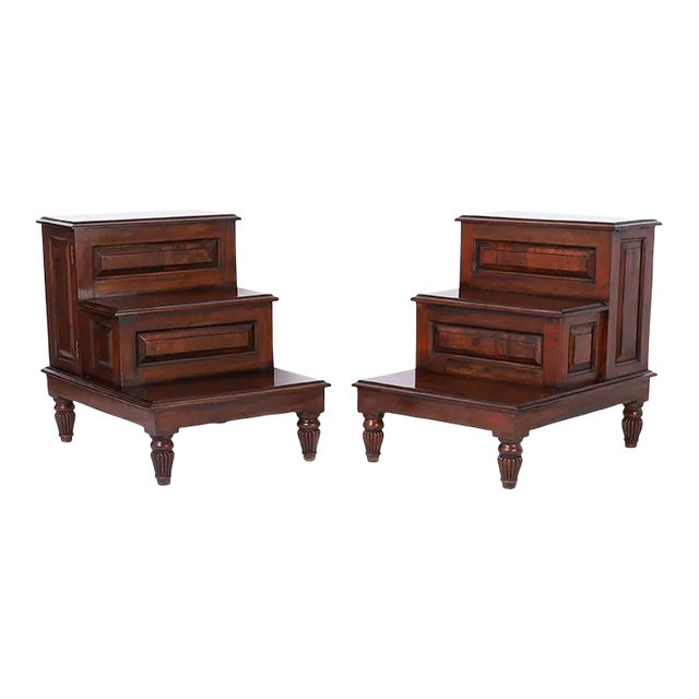 Antique British Colonial Step Down Stands or Tables For Sale