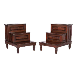 Antique British Colonial Step Down Stands or Tables