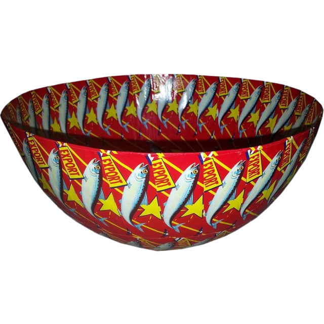 Round Bowl Red Lucky Star For Sale