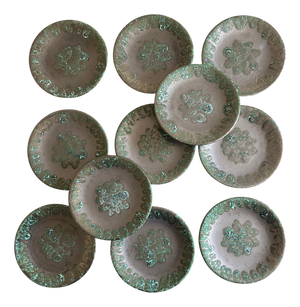 Ceramic Dinner Plates from Petit Massé, 1970s, Set of 11