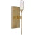 Overture Medium Sconce in Natural Brass with Clear Glass Designer: Peter Bristol Height: 12.25" Extension: 3.75"...