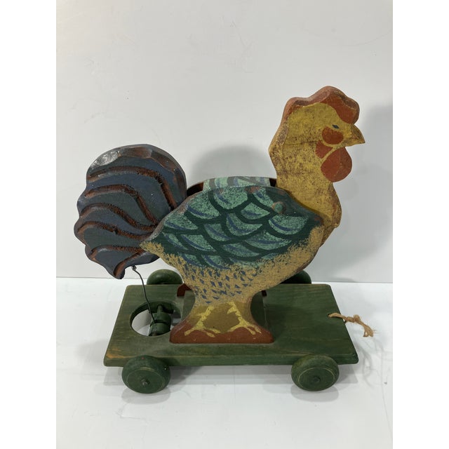 Folk Art Vintage Folk Art Rooster For Sale - Image 3 of 5