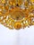 Metal Vintage Amber Glass Beaded Basket Chandelier With Ornate Brass Frame For Sale - Image 7 of 9