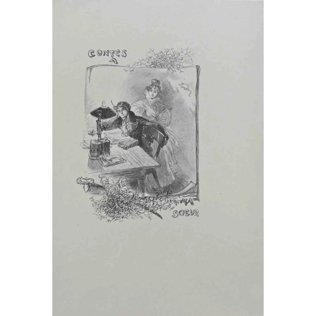 Small tales to my sister is a lithographon Paper Realized by Hegesippe Moreau, Dated 1838 s. The Artwork is in good...